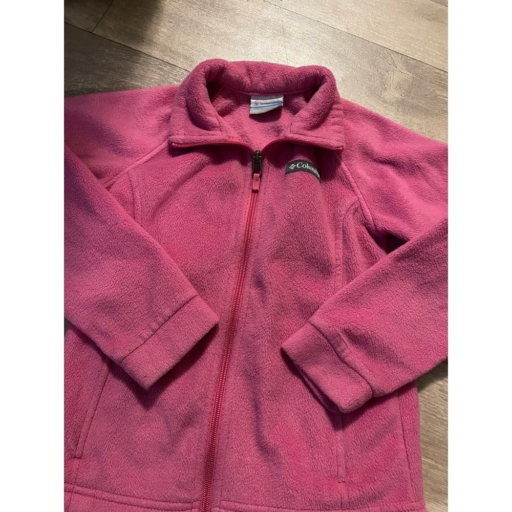 Columbia Girls Pink Benton Springs Full Zip Fleece Jacket Size